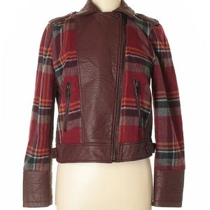 Plaid plus size jacket